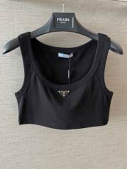 Okify Prada Black Crop Top  - 5