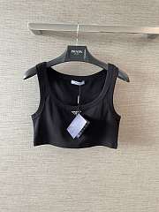 Okify Prada Black Crop Top  - 3