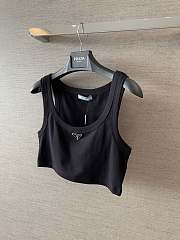 Okify Prada Black Crop Top  - 2