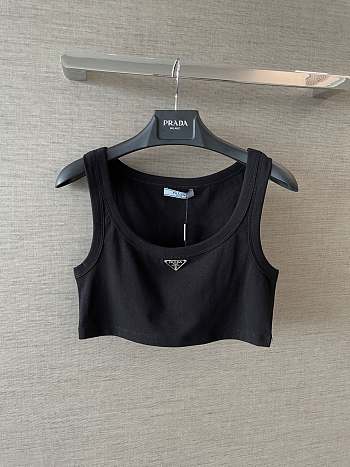 Okify Prada Black Crop Top 
