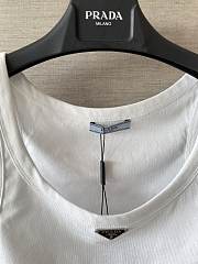 Okify Prada White Crop Top  - 5