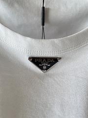 Okify Prada White Crop Top  - 4