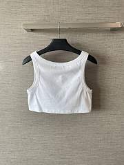 Okify Prada White Crop Top  - 3