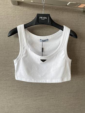 Okify Prada White Crop Top 