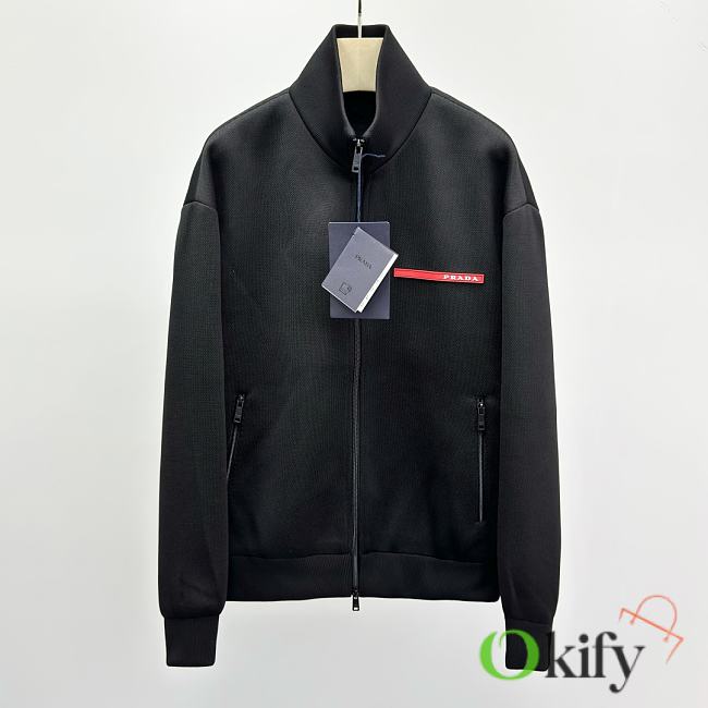 Okify Prada Linea Rossa Black Track Jacket - 1