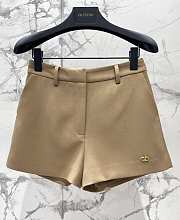 Okify Valentino Light Brown A-line Shorts - 1