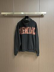 Okify Balenciaga Lettered Tape Black Zipper Jacket - 5