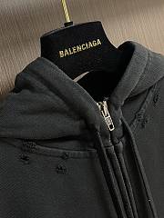 Okify Balenciaga Lettered Tape Black Zipper Jacket - 3