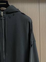 Okify Balenciaga Lettered Tape Black Zipper Jacket - 2