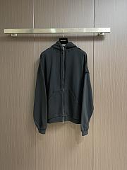 Okify Balenciaga Lettered Tape Black Zipper Jacket - 1