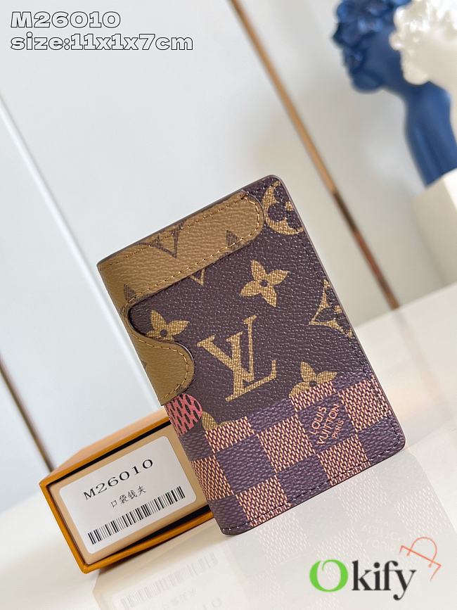 Okify Louis Vuitton Pocket Organizer Small Wallet M26010 11x1x7cm - 1