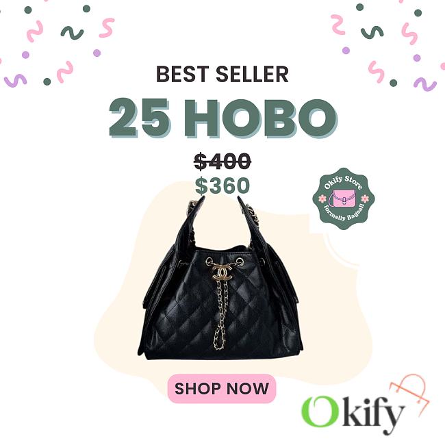 Okify CC 25 Hobo Bag In Black 30x26x14cm - 1