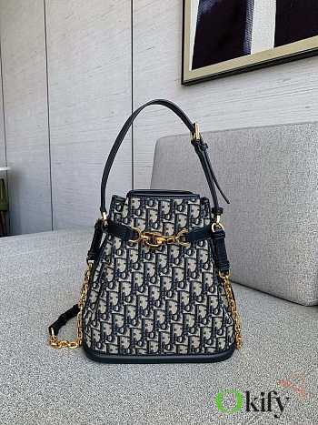 Okify Dior C'est Blue Oblique Bag 24x25.5x10cm