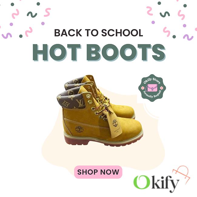 Okify Louis Vuitton x Timberland Yellow Boots  - 1