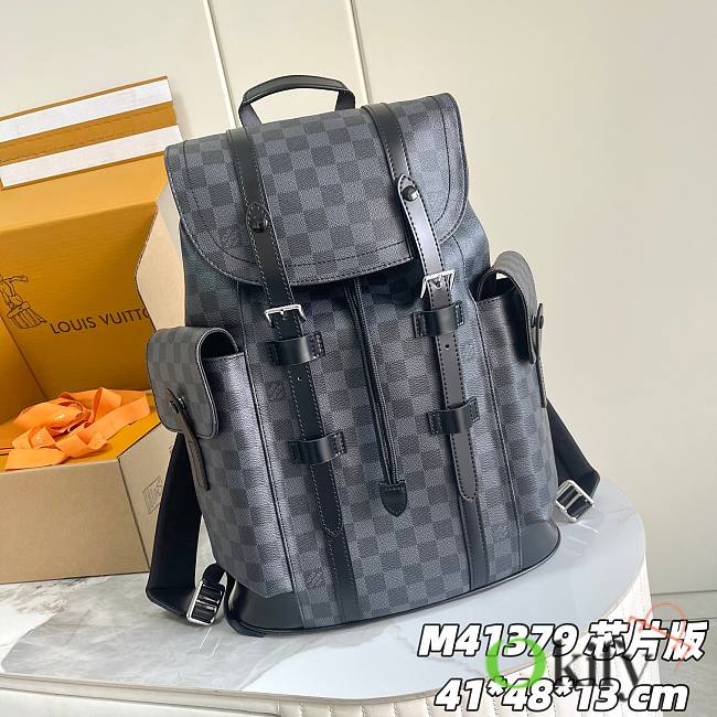 Okify Louis Vuitton Christopher MM Backpack In Damier M45419 41x48x13cm - 1
