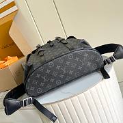 Okify Louis Vuitton Christopher MM Backpack In Black Monogram 41x48x13cm - 2