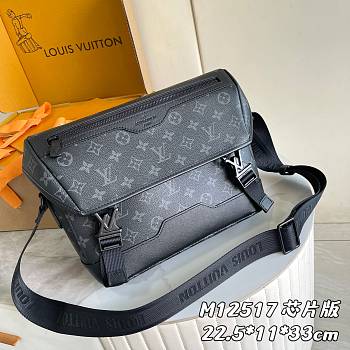 Okify Louis Vuitton Messenger Voyager PM Bag In Monogram Eclipse M12517 33x22.5x11cm