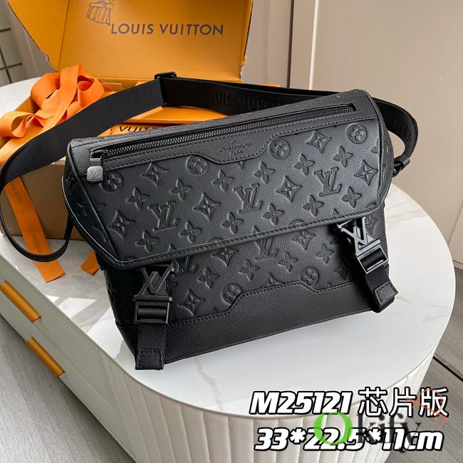 Okify Louis Vuitton Messenger Voyager PM Bag In Monogram Shadow M25121 33x22.5x11cm - 1