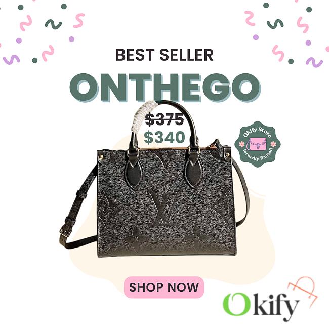 Okify Louis Vuitton OnTheGo PM Bag In Black M45653 25x19x11.5cm - 1