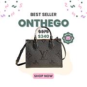 Okify Louis Vuitton OnTheGo PM Bag In Black M45653 25x19x11.5cm - 1