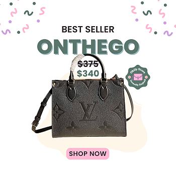 Okify Louis Vuitton OnTheGo PM Bag In Black M45653 25x19x11.5cm