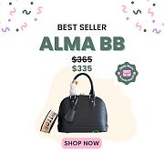 Okify Louis Vuitton Alma BB Epi Leather Bag In Black M57341 23.5x17.5x11.5cm - 1