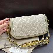 Okify Gucci Horsebit 1955 Small Shoulder Bag In Beige 23.5x14x5cm - 6
