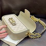 Okify Gucci Horsebit 1955 Small Shoulder Bag In Beige 23.5x14x5cm - 4