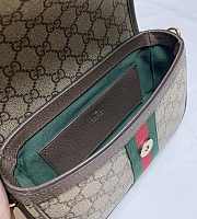 Okify Gucci Ophidia Small Top Handle Bag In Brown 20x16x5cm - 4