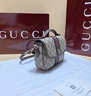 Okify Gucci Ophidia Small Top Handle Bag In Brown 20x16x5cm - 2