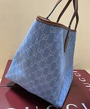 Okify Gucci Totissima Large Tote Denim Bag 30.5x28x27cm - 6