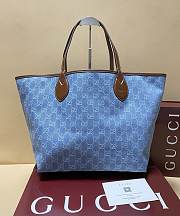 Okify Gucci Totissima Large Tote Denim Bag 30.5x28x27cm - 3
