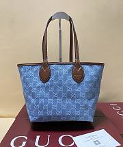 Okify Gucci Totissima Small Tote Denim Bag 22x19x18cm - 1