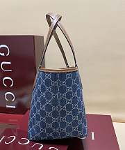 Okify Gucci Totissima Small Tote Dark Denim Bag 22x19x18cm - 6