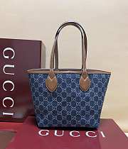 Okify Gucci Totissima Small Tote Dark Denim Bag 22x19x18cm - 1