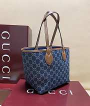 Okify Gucci Totissima Small Tote Dark Denim Bag 22x19x18cm - 2