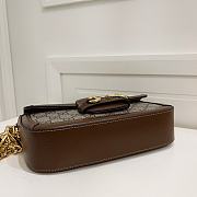 Okify Gucci Horsebit 1955 Small Shoulder Bag In Brown 23.5x14x5cm - 5