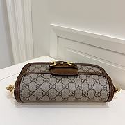 Okify Gucci Horsebit 1955 Small Shoulder Bag In Brown 23.5x14x5cm - 2