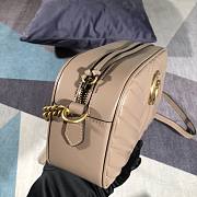 Okify Gucci Marmont Matelasse Shoulder Bag In Beige 24x13x7cm - 5