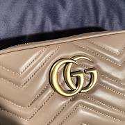 Okify Gucci Marmont Matelasse Shoulder Bag In Beige 24x13x7cm - 3