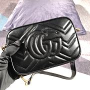 Okify Gucci Marmont Crossbody Bag In Black 18x12x6cm - 4