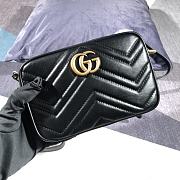 Okify Gucci Marmont Crossbody Bag In Black 18x12x6cm - 3
