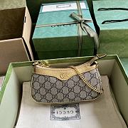 Okify Gucci Ophidia Mini Handbag In Gold And Brown 10x19x3cm - 1