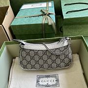 Okify Gucci Ophidia Mini Handbag In Silver And Brown 10x19x3cm - 6