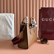 Okify Gucci Diana Small Tote Bag In Brown With Black Shaper 27x24x11cm - 6