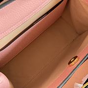 Okify Gucci Diana Small Tote Bag In Pink  With Black Shaper 27x24x11cm - 3