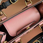 Okify Gucci Diana Small Tote Bag In Pink  With Black Shaper 27x24x11cm - 2