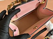 Okify Gucci Diana Mini Tote Bag In Pink With Black Handle Shaper 20x16x10cm - 5