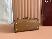 Okify Gucci Diana Mini Tote Bag In Brown With Black Handle Shaper 20x16x10cm - 6
