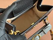 Okify Gucci Diana Mini Tote Bag In Black With Dark Gray Handle Shaper 20x16x10cm - 3